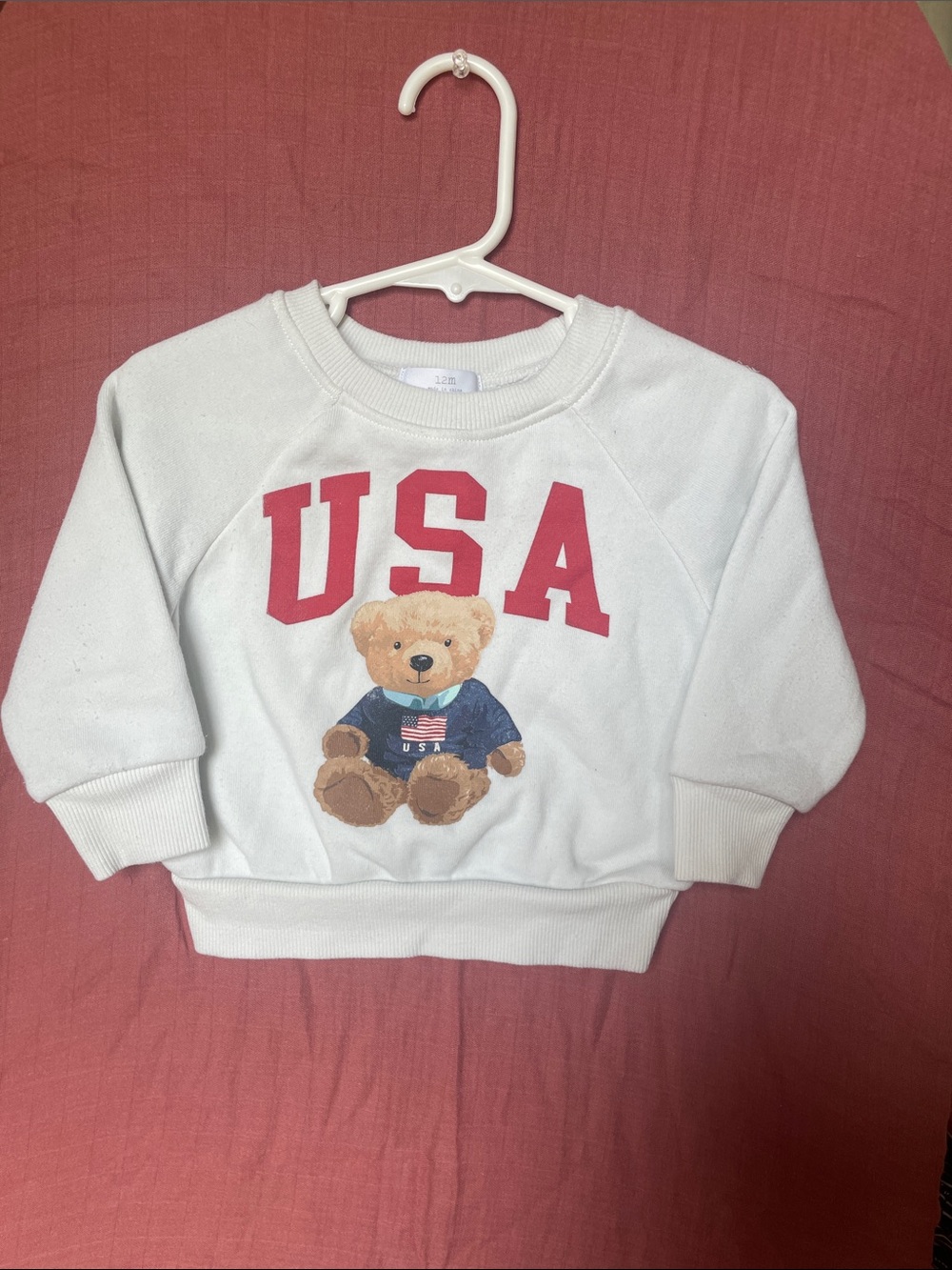 Grayson mini USA Bear Graphic Sweatshirt